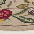 thumbnail image 3 of Safavieh Chelsea Mabelle Floral Wool Area Rug, Beige/Pink, 5'6" x 5'6" Round, 3 of 10