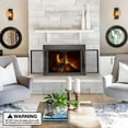 thumbnail image 2 of UniFlame Logan Small Masonry Fireplaces Doors, Steel Frame with Smoke Tempered Glass, Gunmetal, Small, 2 of 10