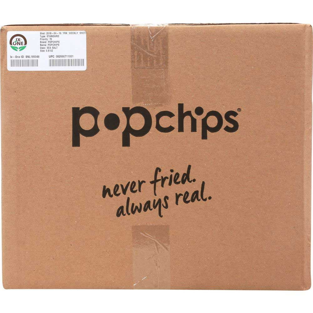 Popchips Sea Salt Popped Potato Chips, 0.8 Ounce -- 24 per Case.