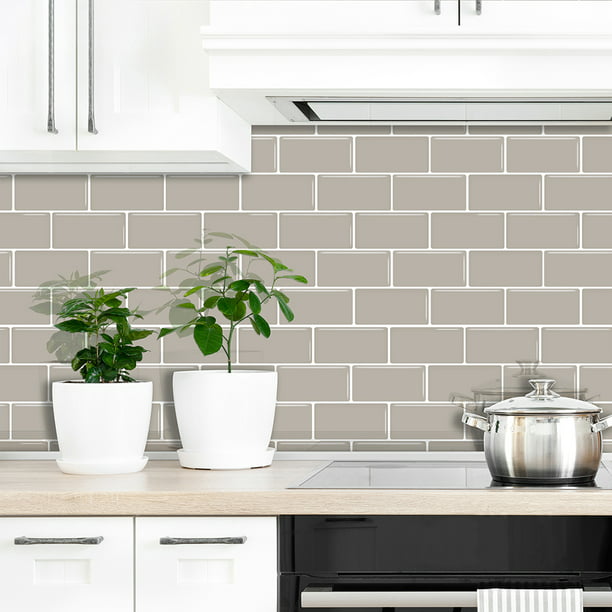Yiap Subway Tile Brick Look L And, Gray Brick Tile Backsplash Kitchen