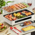 thumbnail image 2 of 2-in-1 Electric Grill & Griddle | 1500W Indoor Outdoor Grill with Non-Stick Plates, Grill Mesh, Temp Control, Dishwasher Safe | Smokeless Electric BBQ & Frying Pan, Holiday Gift, 2 of 16