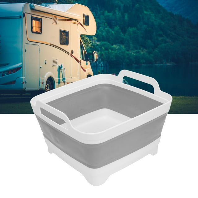 Foldable Laundry Tub, Collapsible Dish Basin Sturdy Lightweight Space Saving High Strength Durable For Campervans