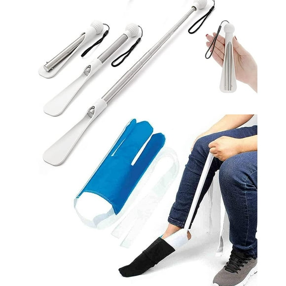 Fanwer sock aid | sock helper kit is sock assistant device for putting on socks to help seniors,with pants clips elderly assistance products ï&#
