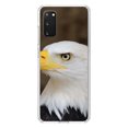 thumbnail image 1 of DistinctInk Clear Shockproof Hybrid Case for Galaxy S20 ULTRA / 5G (6.9" Screen) - TPU Bumper, Acrylic Back, Tempered Glass Screen Protector - American Bald Eagle - Animal Print, 1 of 2