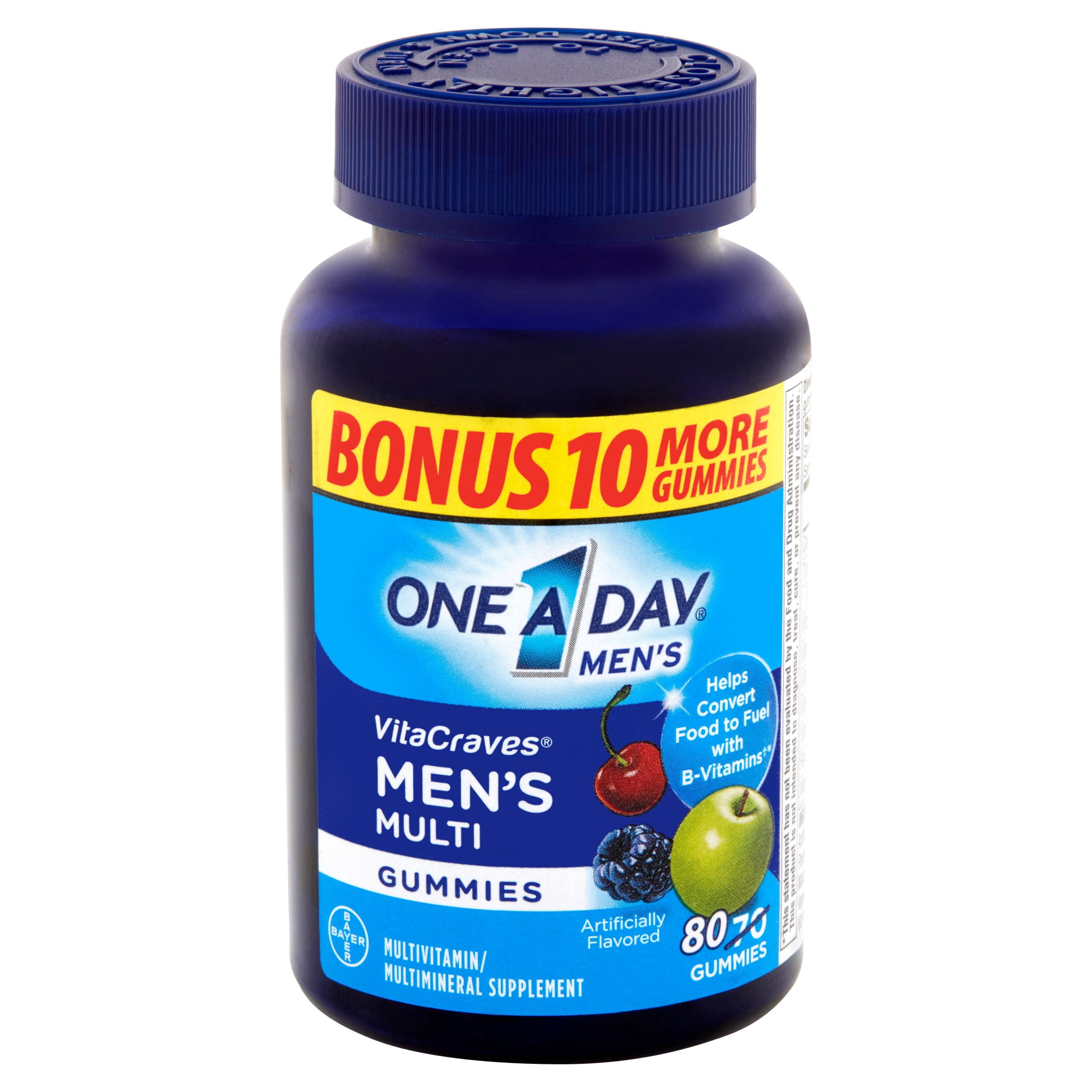One A Day Men?s VitaCraves Multivitamin Supplement Gummies, 80 Count, Bonus Pack