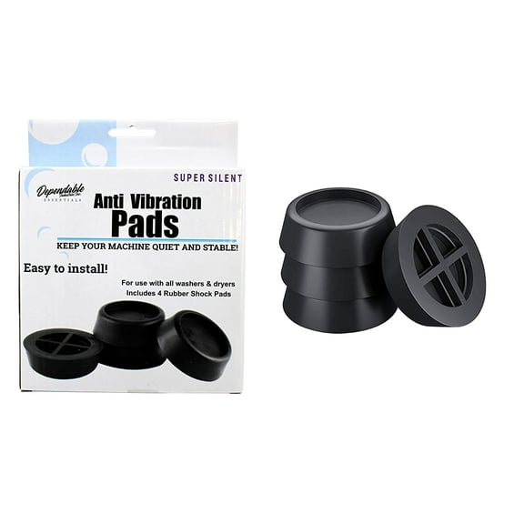 Washing Machine and Dryer Anti-Vibration Pads - Set of 4 Shock Absorber Anti-Slip Pads - 2.5" Each - Keep Your Machine Quiet and Stable
