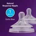 thumbnail image 3 of Philips Avent Natural Response Nipples, Extra Slow Flow (Flow 1), 2-Pack, SCY961/02, 3 of 12