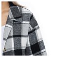 thumbnail image 4 of Women's Gameday Couture  Grey Iowa Hawkeyes Long Sleeve Brushed Plaid Button-Up Overshirt Jacket, 4 of 4
