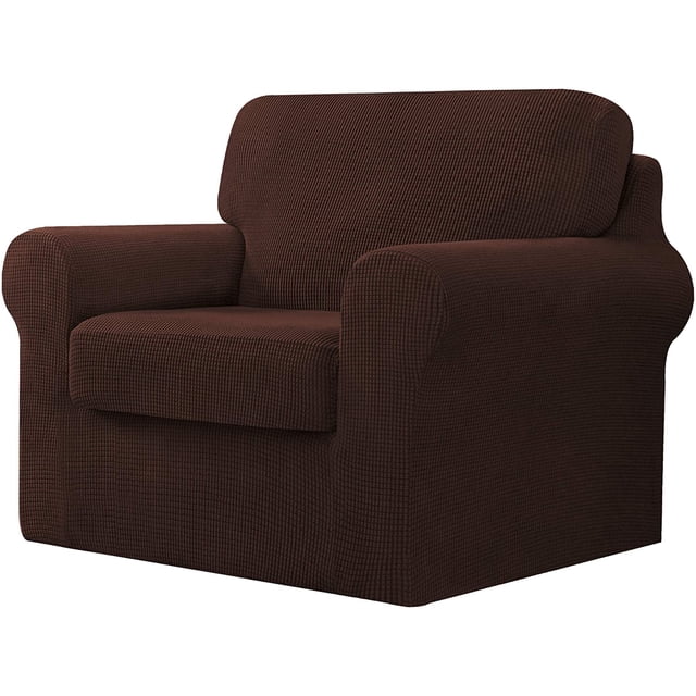 CHUN YI Stretch Checks Spandex Sofa Cover Separate Backrests Cushions Cover Slipcover