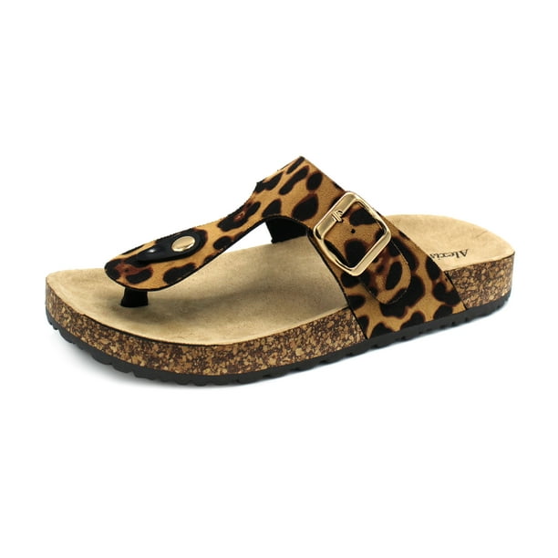 double buckle strap footbed sandals
