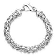 thumbnail image 3 of Sterling Silver Rhodium-plated Polished Byzantine Bracelet QG3588, 3 of 3