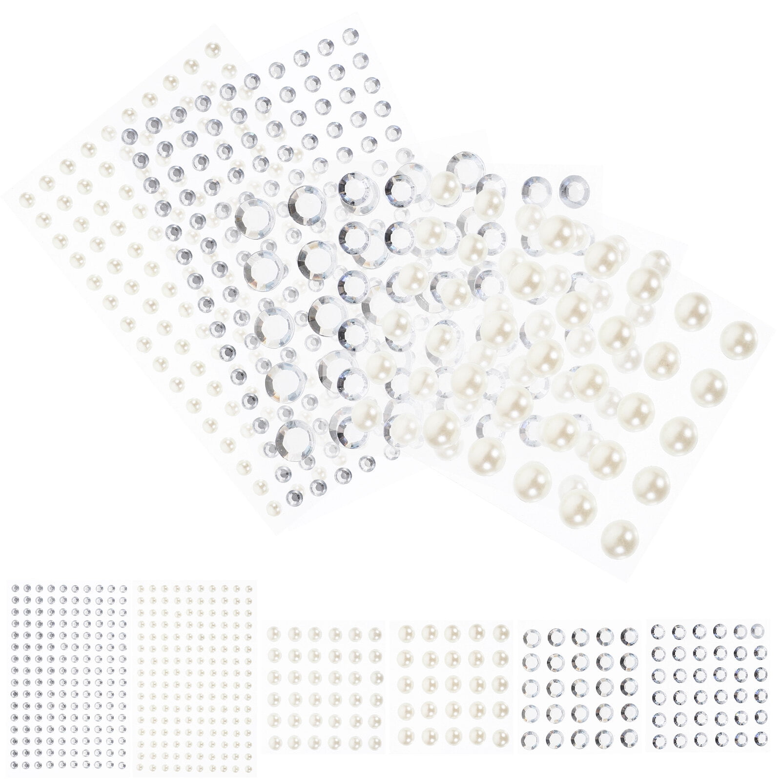 12 Sheets Self Adhesive Hair Gems Adhesive Face Jewels Stickers for