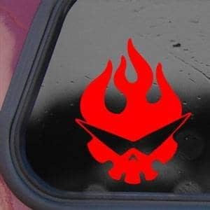 Tengen Toppa Gurren Lagann White Decal Sticker Die-cut Red Decal Sticker | 4.5