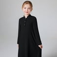 thumbnail image 3 of OGLCCG Girls Muslim Abaya Prayer Dress with Hijab 2pcs Solid Color Islamic Middle East Arab Dubai Dress Soft Ramadan Eid Clothes 4-12 Years, 3 of 8