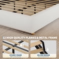 thumbnail image 6 of Garderth Twin Bed Frame,Full Size Low Bed Frame Without Headboard,Thick Fabric Upholstered Platform Bed Queen,King Size Bed Frame With Wood Legs,No Box Spring Needed,Easy Assembly, 6 of 8
