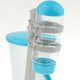 thumbnail image 4 of Comedero doble reutilizable para perros y gatos con botella de agua de 500 ml y dispensador de comida de 1,6 l. Azul, 4 of 9