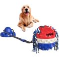 thumbnail image 1 of GFDYREE Dog Toys for Aggressive Chewers Multifunction Suction Cup Teeth Ball Dog Tug of War Toy, Squeaky Rope Puzzle Toys with Teeth Cleaning and Food Dispensing Function, for Small Medium L, 1 of 7