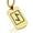 Gold, variant on Stainless Steel Elder Futhark Eihwaz Rune Dog Tag Pendant Necklace