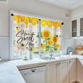 thumbnail image 3 of Yellow Sunflower Flower Kitchen Curtains, Summer Bee Boardshort Window Curtains Set of 2, Window Treatment Tier Curtains for Kitchen Over Sink Bathroom Dining Room Decor (26x36 Inch), 3 of 5