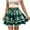 Green, variant on Uaswgudfs ​Womens Shorts: A-Line Casual with Decorative Trim & Bohemian Print - Lightweight Summer Elastic Waist Comfort Shorts Black L