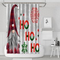 Holiday Xmas Snowflake Gnomes Short Shower Curtains,Washable Bathtub Curtains with Hooks Basic Polyester Fabric Bathroom Curtains for Bathroom Bathtub Autumn Holiday