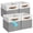 Gray Base / Off-White-(11x11) Leather Handles, variant on 12" X Fabric Storage Bins - Set Of 4 Cube Canvas Organizer With Vegan Handles Kallax Cubes 12 Inch Cubic Baskets For Shelves Beige/white