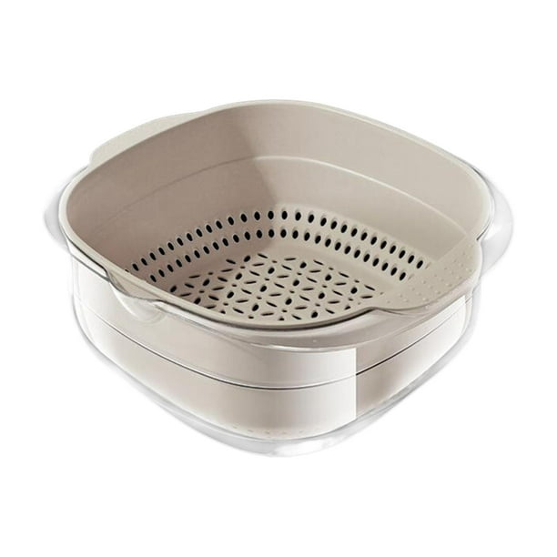 Colador Tazón Coladores Cestas de drenaje de verduras Cesta de lavado de verduras multifunción Cesta de lavado de limpieza para alimentos Limpieza de Caqui