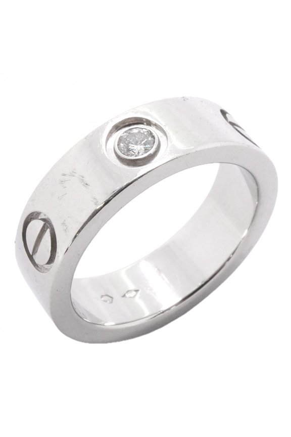 Pre-Owned Cartier Love Ring, 1PD (Pt950) Platinum Diamond, Size 49, Ladies'