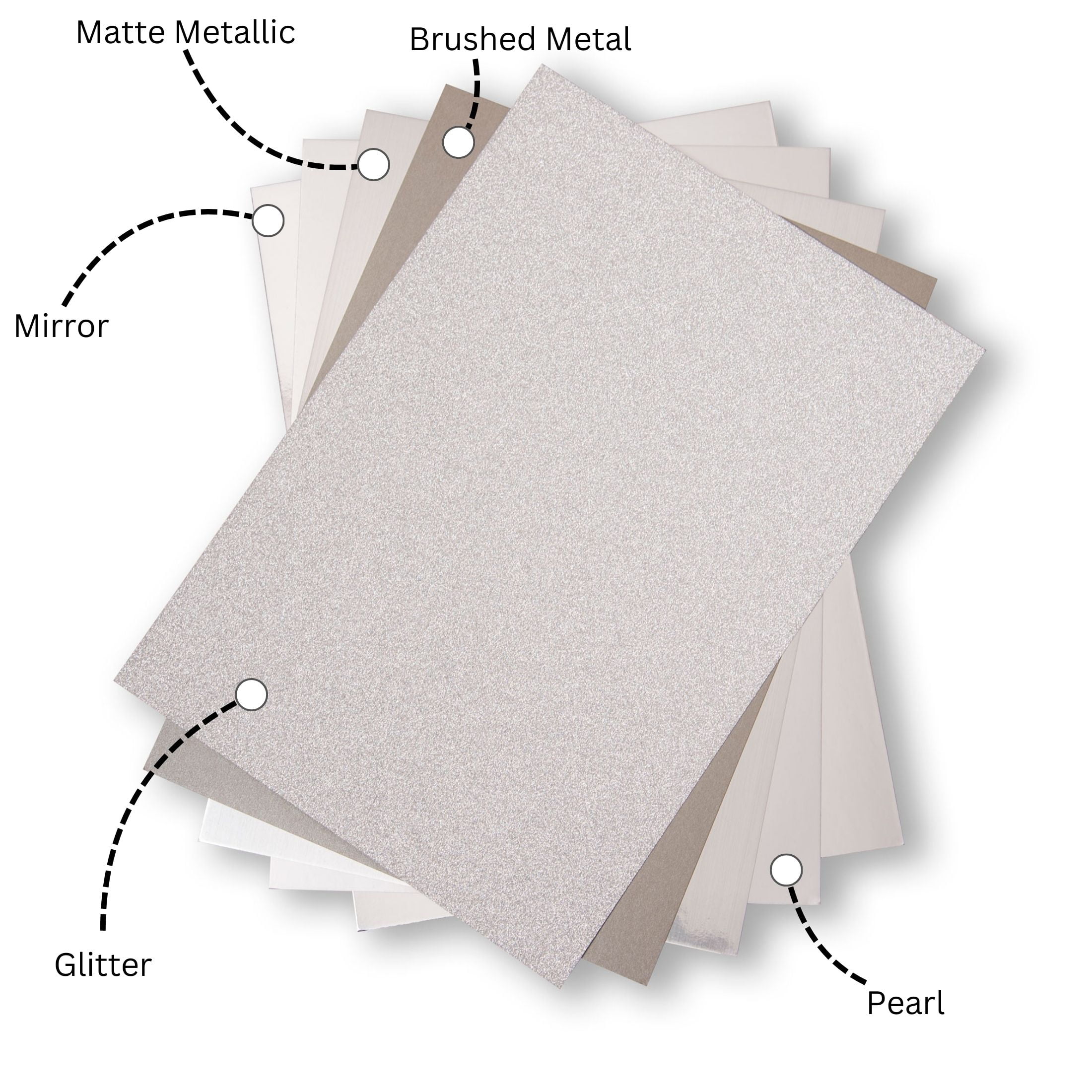 Sizzix Surfacez Opulent Silver Cardstock 8x11.5 Inches, 50 Sheets