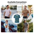 thumbnail image 4 of Kdxio Machinery Road Construction Print Men's Short Sleeve Polo Shirt,Midweight Men's Shirt, 4 of 6