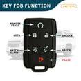 thumbnail image 4 of AKS KEYS Replacement for Chevrolet Keyless Entry 6 Buttons Fob FCC# M3N32337100 Part No. 13577766 / 84540864, 4 of 6