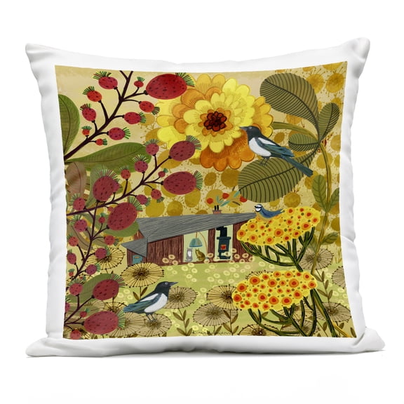 Stupell Industries Warm Autumnal Cottage Design by Kay Widdowson Outdoor Printed Pillow