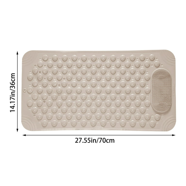Shower Foot Scrubber Mat With Natural Pumice Stone, Anti Slip