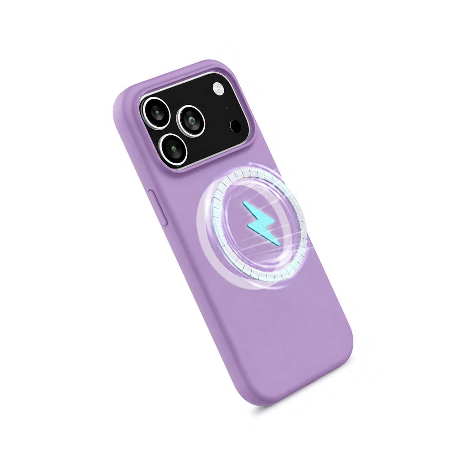 Ultra Slim Silicone Cover with Wireless Charging Support for iPhone 17 Pro Max - Lilac