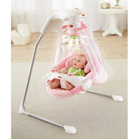 Fisher Price Butterfly Garden Papasan Cradle Swing