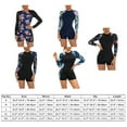thumbnail image 6 of IBTOM CASTLE Women's One Piece Rash Guard Swimsuit UV Protection Floral Printed Surfing Zipper Swimwear Bathing Suit Beachwear L Black + Red Floral, 6 of 6
