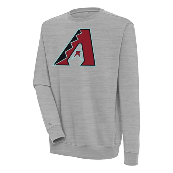 Men's Antigua Heather Gray Arizona Diamondbacks Victory Pullover Sweatshirt