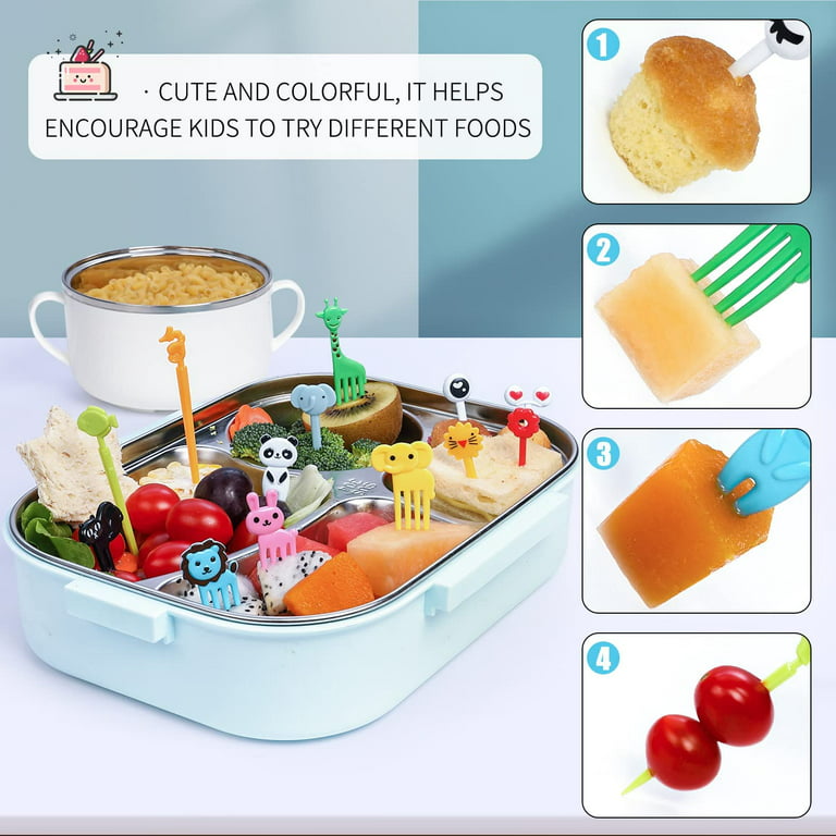 Mini Forks Animal Food Picks for Kids Cute Fruit Fork Bento Box