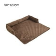 thumbnail image 4 of Household Winter Pet Plush Mat Bedroom Sofa Couch Floor Pad Small Medium Animal Resting Sleeping Warm Bed Washable Coffee 90x120cm, 4 of 10