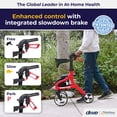 thumbnail image 2 of Andador plegable Drive Medical Nitro Sprint con asiento, altura estándar, ligero, con ruedas grandes, color rojo, 2 of 5