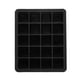 thumbnail image 2 of 2 piezas de 20 cavidades, cubos cuadrados, bandeja para moldes de hielo, molde para hacer bolas de hielo, bandeja flexible de silicona para hielo para cócteles de whisky (negro), 2 of 5