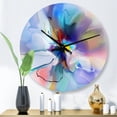 thumbnail image 2 of Designart 'Abstract Creative Blue Flower ' Modern wall clock, 2 of 3
