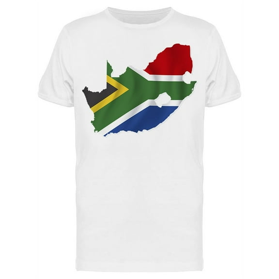 Map Of South Africa With Flag T-Shirt Men -Image by Shutterstock, Male Small