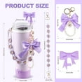 thumbnail image 5 of Cup Red Accessories Set for Stanley Cup,Water Bottle Handle Strap, Siliocne Boot, Red Rose Straw Cover, Heart Charms, Straw Topper for 40oz & 30oz Tumbler 8 Pcs, 5 of 11