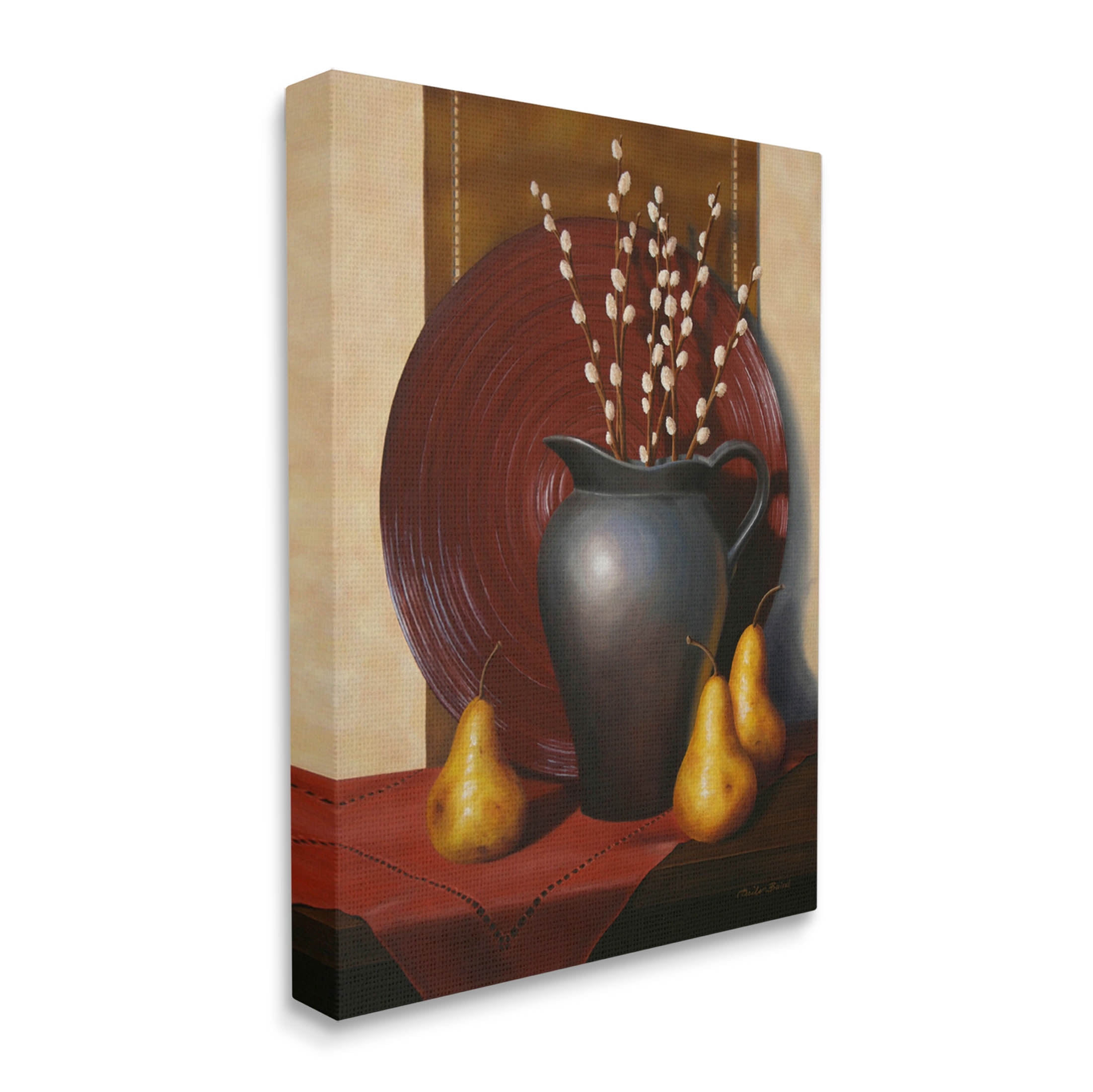 Stupell Industries Traditional Botanical Vase Arrangement Painting Gallery Wrapped Canvas Print Wall Art, Design by Cecile Baird