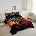 thumbnail image 3 of YST Motocross Bedding Sets for Boys Twin Size Motorcycle Racer Comforter Set Extreme Sport Tie Dye Down Comforter Dirt Bike Motor Vehicles Biker Duvet Insert 2Pcs for Kids Car Game Room Decor, 3 of 6