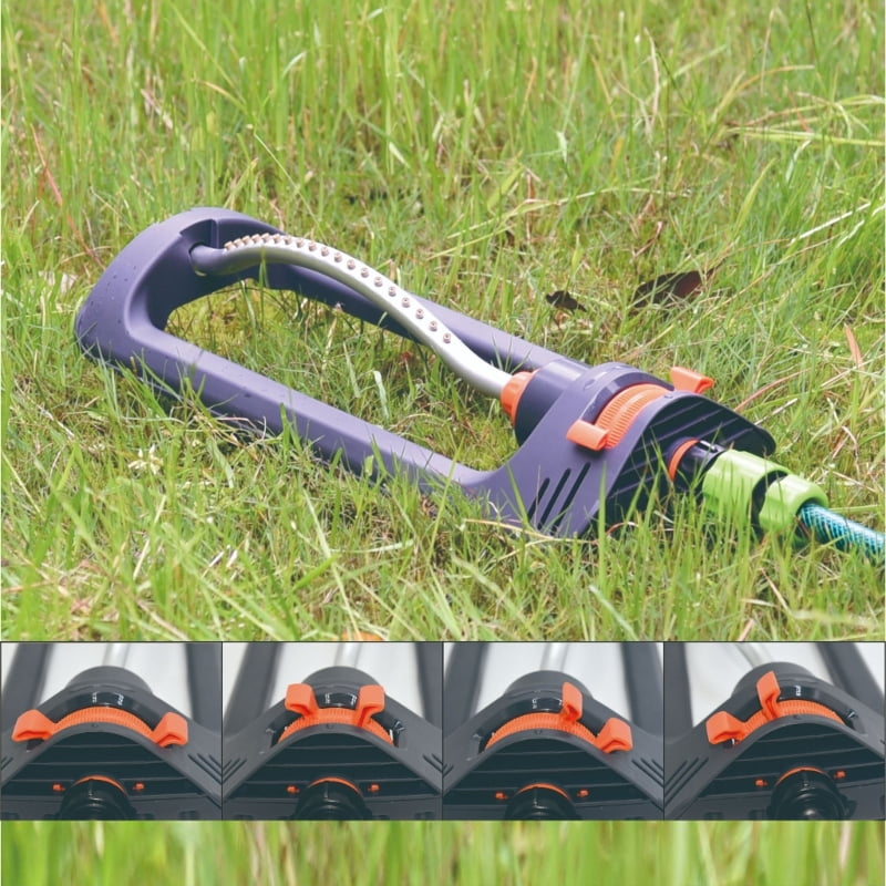 Oscillating Garden Sprinkler Oscillating Automatic Oscillating Sprinkler with 19 Hole Nozzles for Lawn Watering Bridge