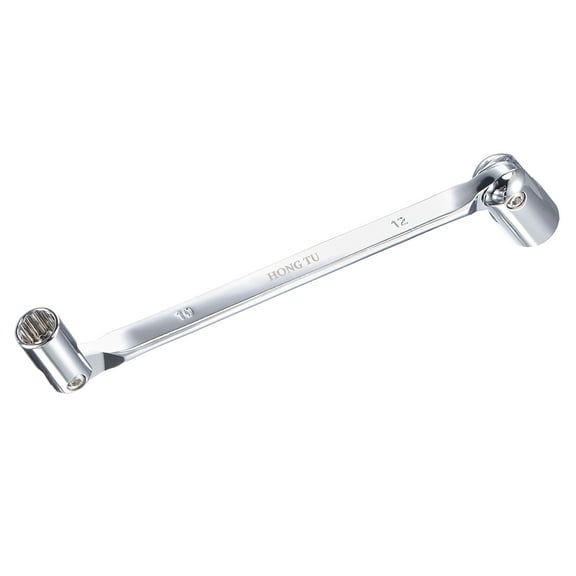 Uxcell 12 Point Flexible Head Socket Wrench, 10mm x 12mm Metric Double Swivel Box End, CR-V