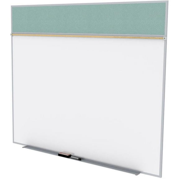 Ghent's Vinyl 5' x 6' Bulletin & Mag. Whiteboard A-Set in Stone