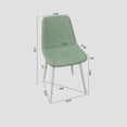 thumbnail image 3 of Tcbosik 4 Pack Upholstered Dining Chairs, Linen Fabric Lounge Chairs with Metal Legs, Kitchen Chairs for Home, Easy Assembly, Light Green, 3 of 8